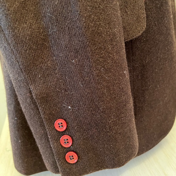 Town & Country 100% Pure Wool Brown Blazer Jacket Size 14. - Picture 8 of 11